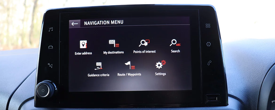 Van infotainment screen